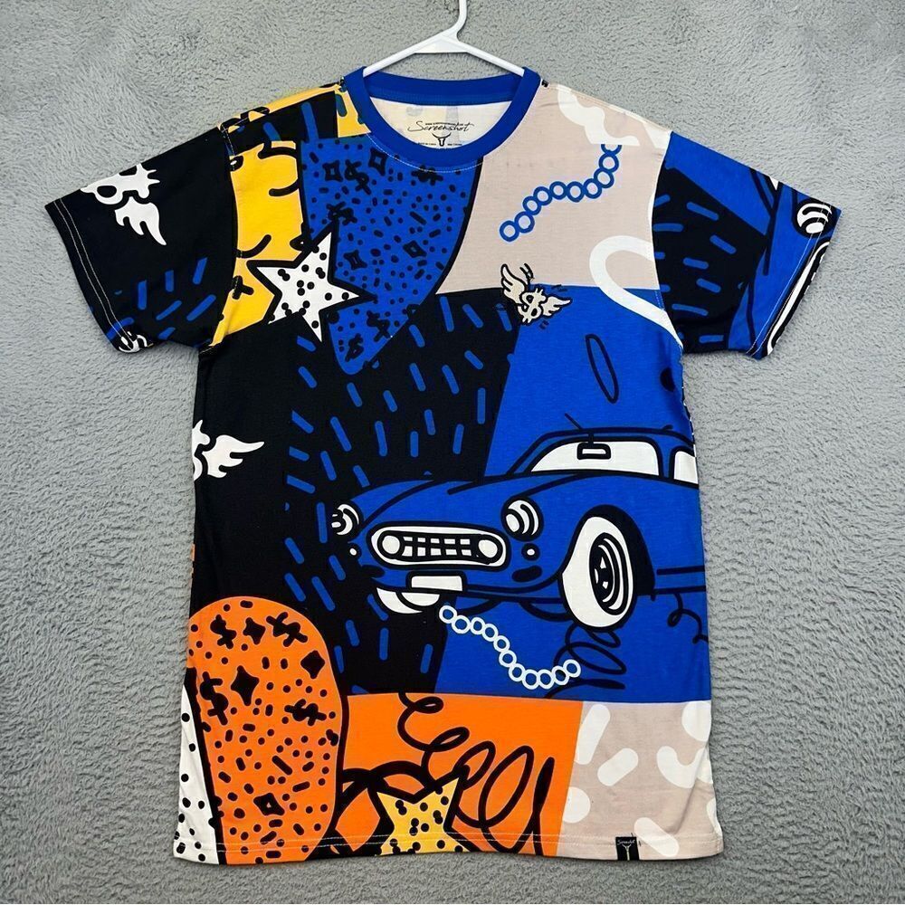 Screenshot Shirt Mens Medium T-shirt Car Money Bold Print Hiphop‎ Streetwear